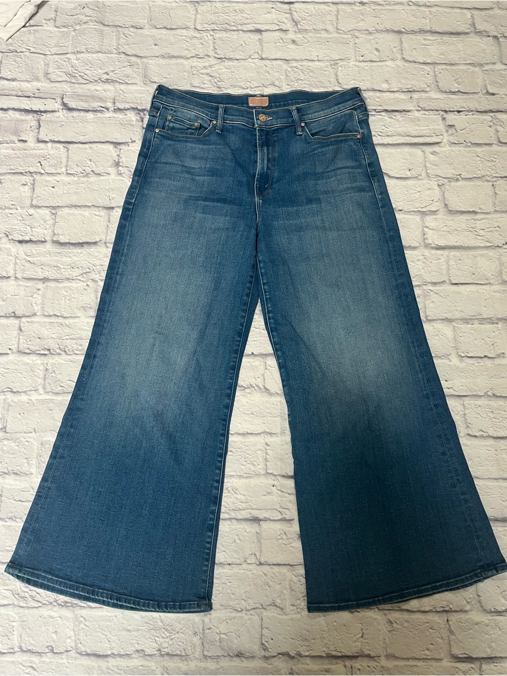 Mother denim the Twister Wide Leg ankle Jeans med wash 33